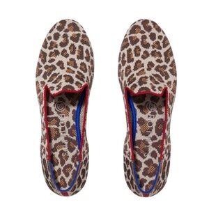 Rothy's The Loafer Mocha Spot leopard print Slip On Loafers Size 8.5
